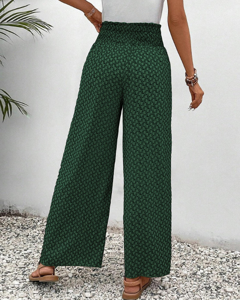 Chic Printed Women's Flowing Pants for Stylish Comfort
