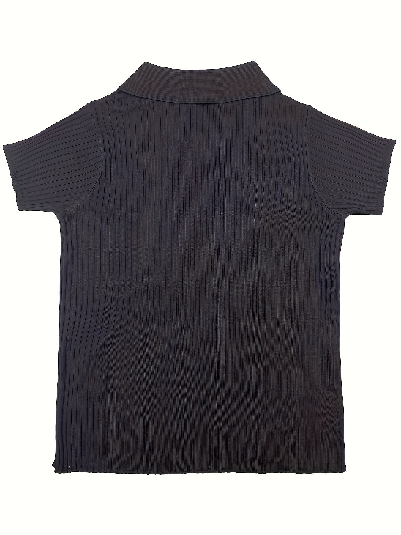Women's Mia V-Neck Knit Polo with Button Accents for Effortless Style