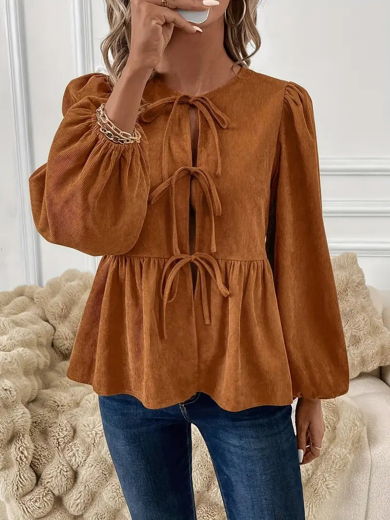 Chic Isabelle Puff Sleeve Spring Blouse for Women for Effortless Style