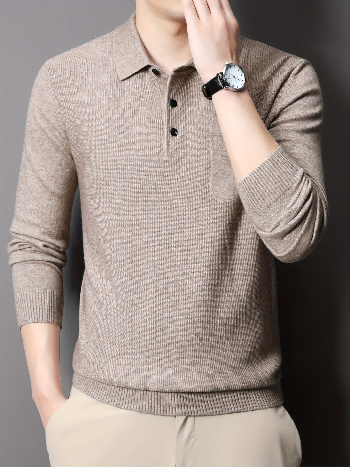 Men's Autumn Knit Sweater with Chest Pocket – Relaxed Fit | Noah