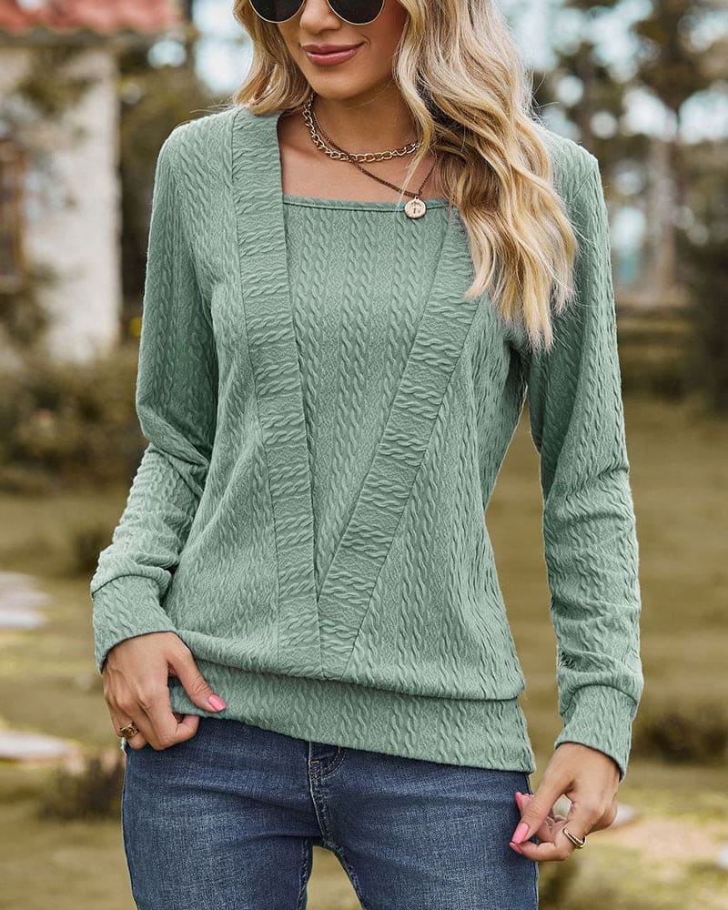 Emma Women's Long Sleeve Blouse for Fall and Spring - Elegant & Versatile Seasonal Top