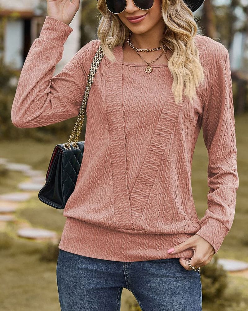 Emma Women's Long Sleeve Blouse for Fall and Spring - Elegant & Versatile Seasonal Top