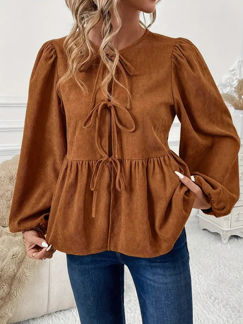 Chic Isabelle Puff Sleeve Spring Blouse for Women for Effortless Style