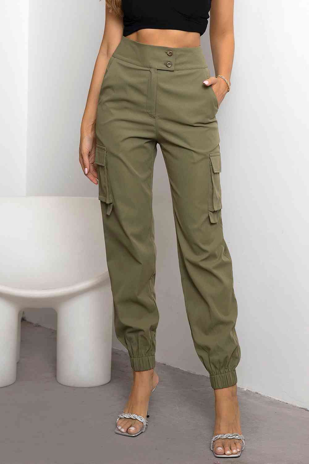 Stylish and Functional Natasha Women's High-Waisted Cargo Pants for Modern Women