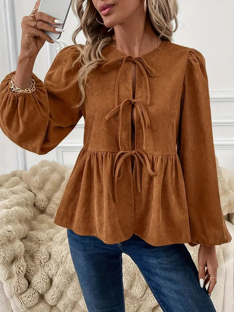 Chic Isabelle Puff Sleeve Spring Blouse for Women for Effortless Style