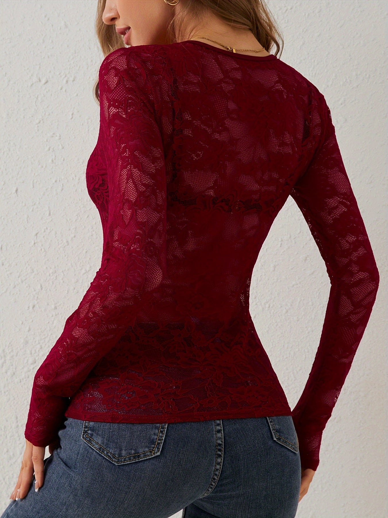 Yasmin Sophisticated Lace Blouse for Women Elegant Feminine Top