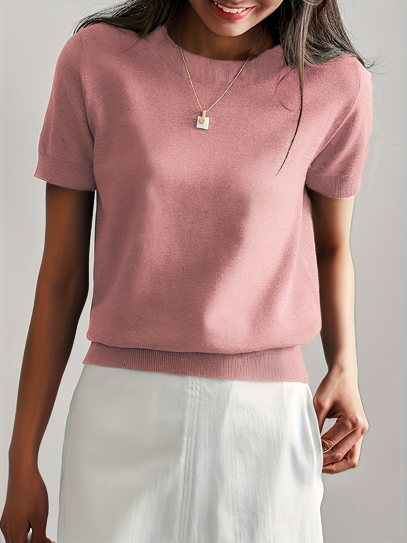 Lily Women's Cozy Short-Sleeve Top for Effortless Style and Comfort