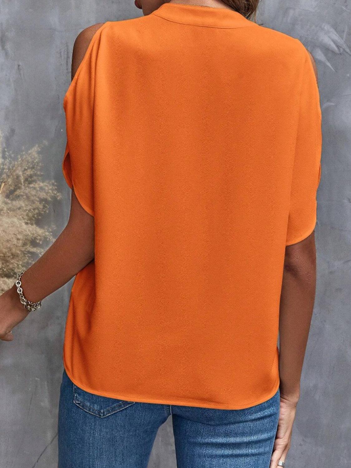 Chic Off-Shoulder Half Sleeve Blouse for Women with Elegant Style