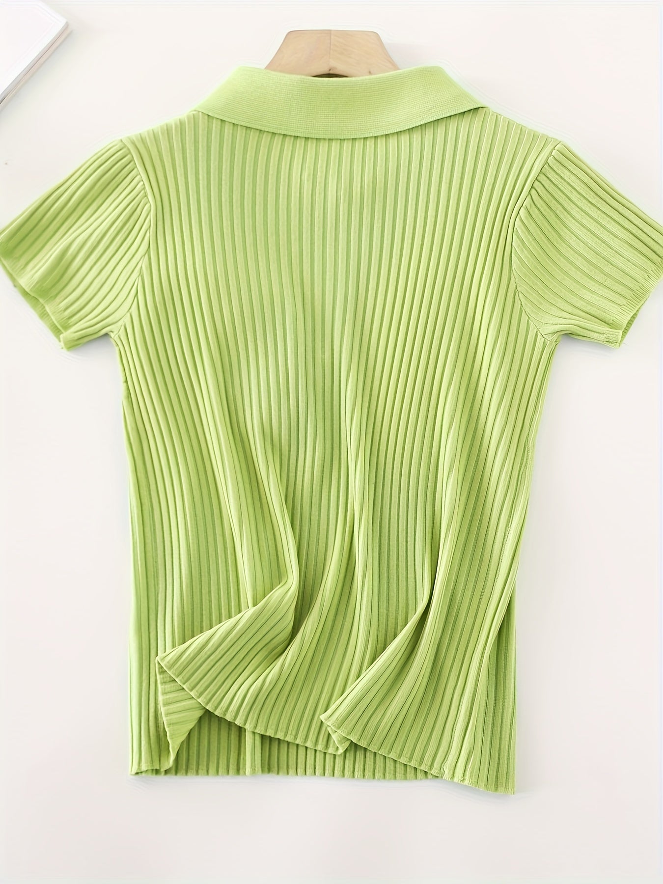 Women's Mia V-Neck Knit Polo with Button Accents for Effortless Style