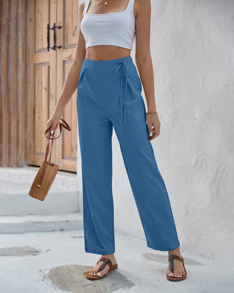 Olivia Women's Chic High-Waisted Trousers for Elegant, Versatile Style