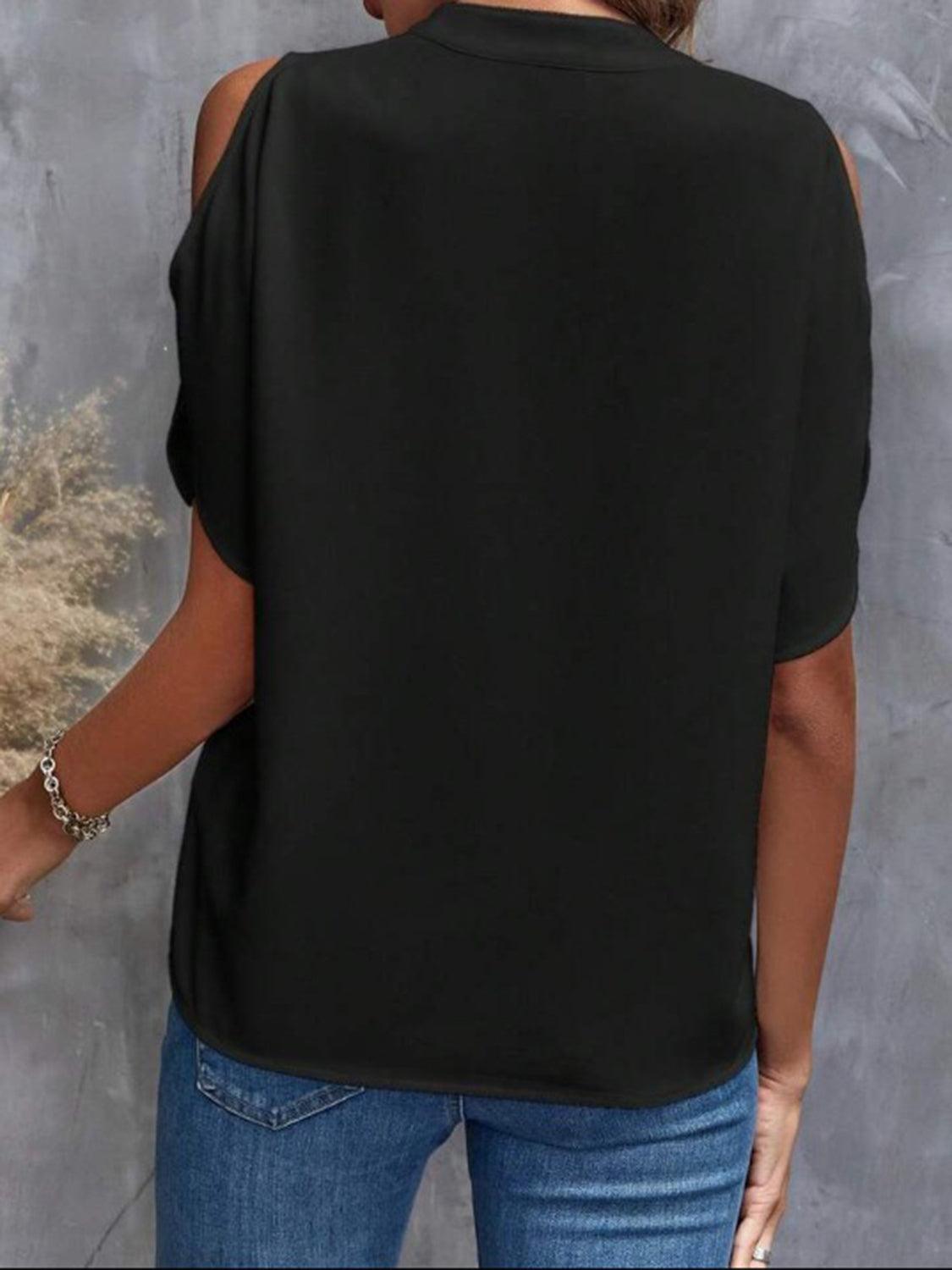 Chic Off-Shoulder Half Sleeve Blouse for Women with Elegant Style