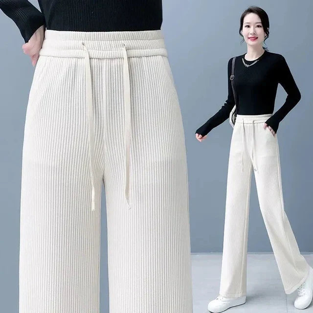 Pamela - Chic Lace-Up Baggy Pants for Women - Perfect for Fall