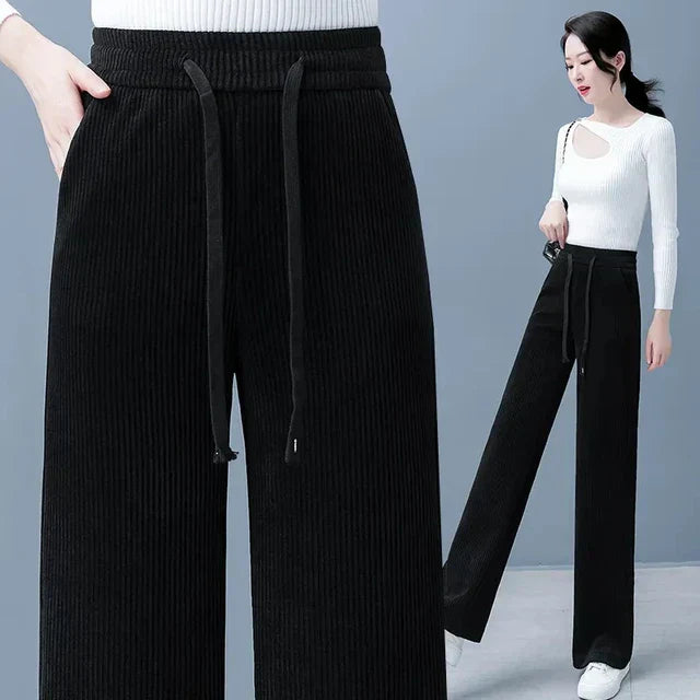 Pamela - Chic Lace-Up Baggy Pants for Women - Perfect for Fall