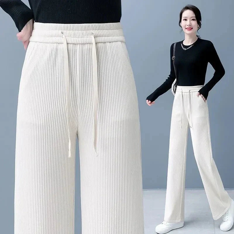 Pamela - Chic Lace-Up Baggy Pants for Women - Perfect for Fall