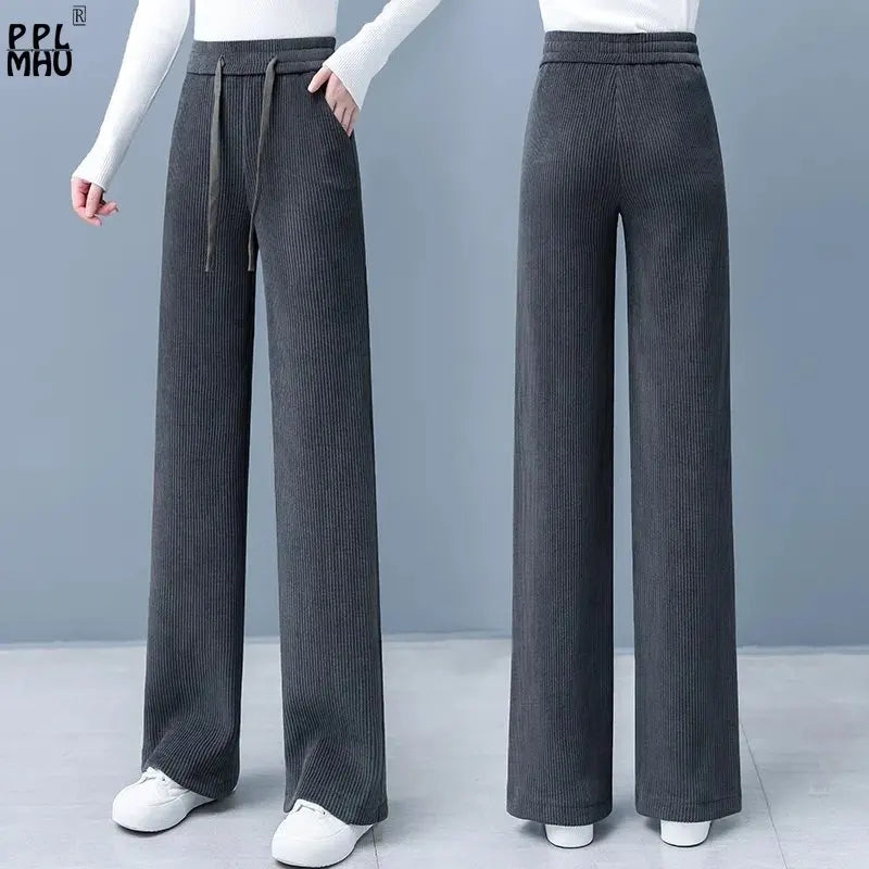 Pamela - Chic Lace-Up Baggy Pants for Women - Perfect for Fall