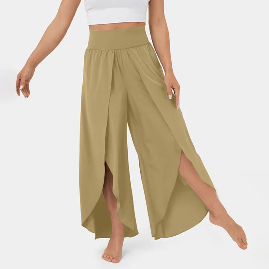 Chic High-Waisted Women's Trousers | Clara - Elegant and Versatile Office Pants
