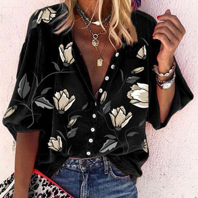 Alana Women's Blouse: Vibrant Prints and Elegant Chic Design