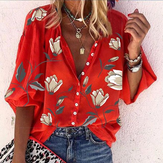 Alana Women's Blouse: Vibrant Prints and Elegant Chic Design