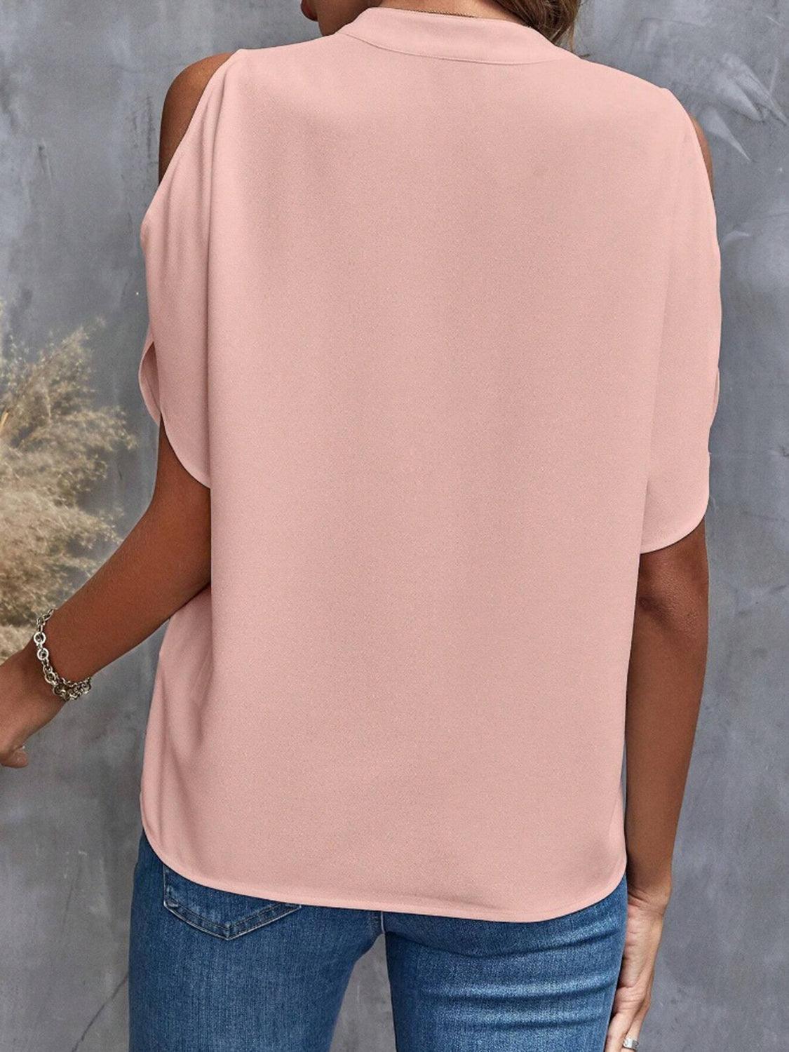 Chic Off-Shoulder Half Sleeve Blouse for Women with Elegant Style