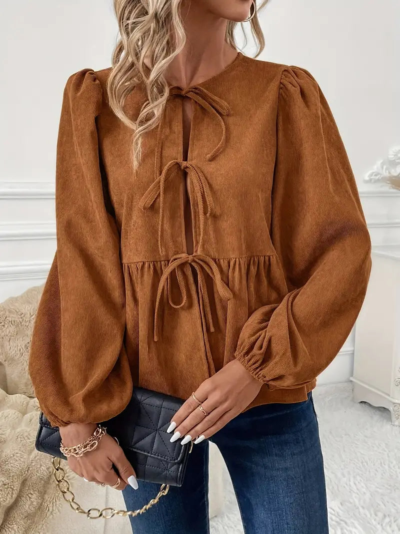 Chic Isabelle Puff Sleeve Spring Blouse for Women for Effortless Style