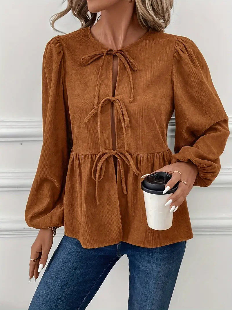 Chic Isabelle Puff Sleeve Spring Blouse for Women for Effortless Style