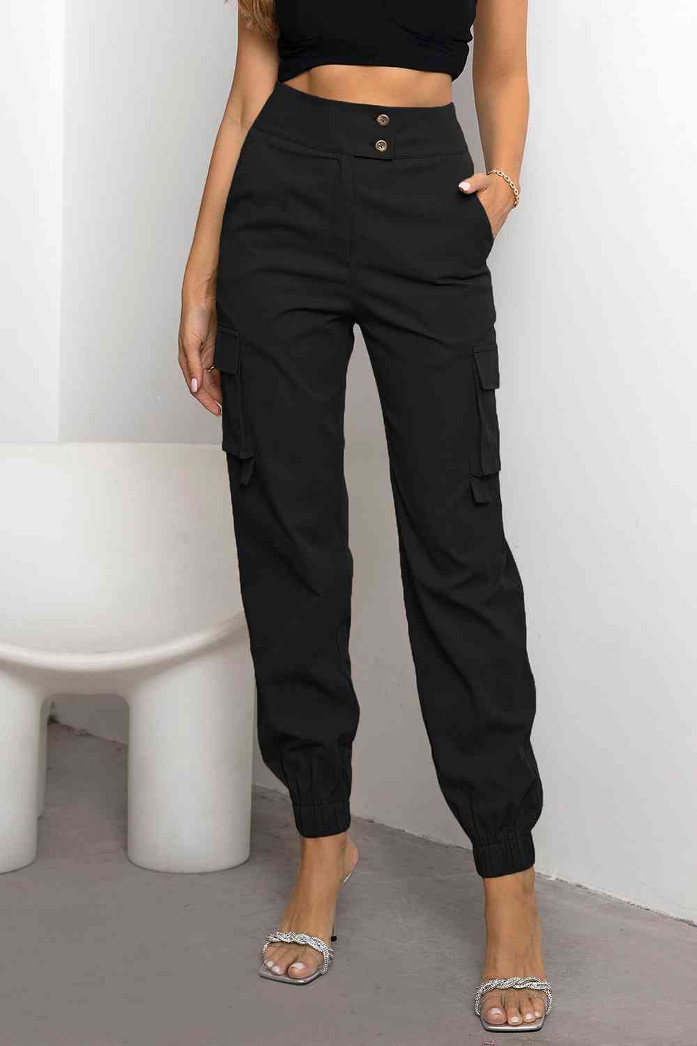 Stylish and Functional Natasha Women's High-Waisted Cargo Pants for Modern Women