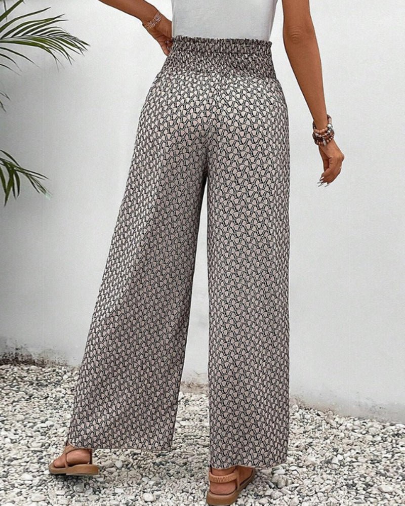 Chic Printed Women's Flowing Pants for Stylish Comfort