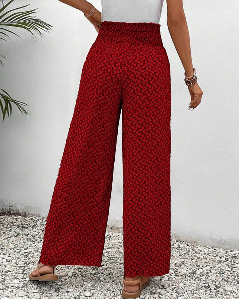 Chic Printed Women's Flowing Pants for Stylish Comfort