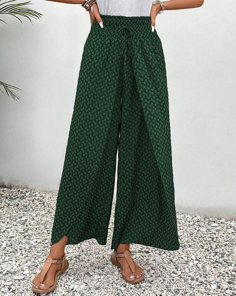 Chic Printed Women's Flowing Pants for Stylish Comfort