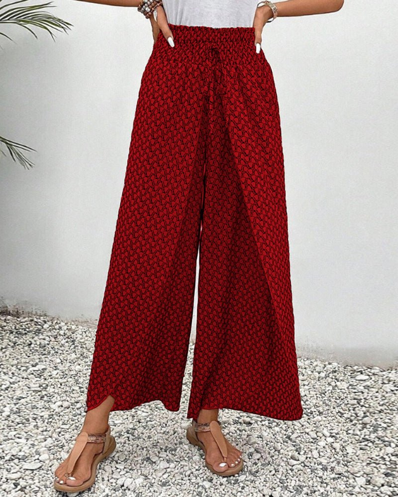 Chic Printed Women's Flowing Pants for Stylish Comfort
