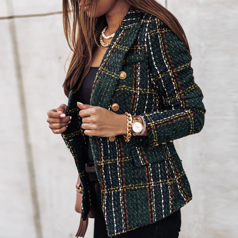 Timeless Checked Blazer for Women - Chic and Elegant for Sophisticated Style