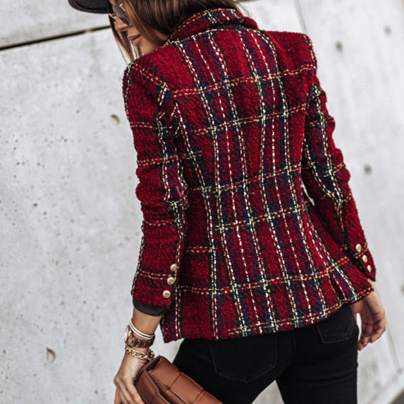 Timeless Checked Blazer for Women - Chic and Elegant for Sophisticated Style
