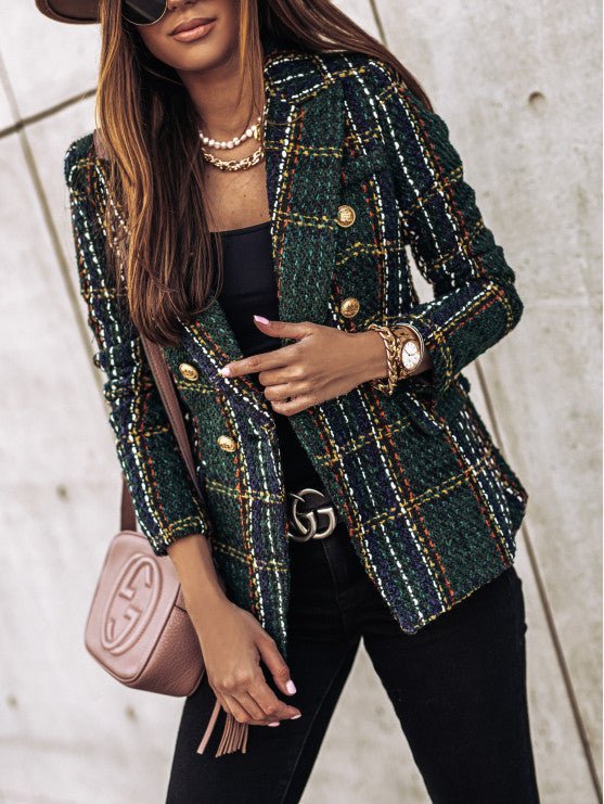 Timeless Checked Blazer for Women - Chic and Elegant for Sophisticated Style