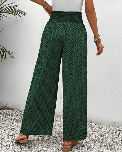 Chic Printed Women's Flowing Pants for Stylish Comfort