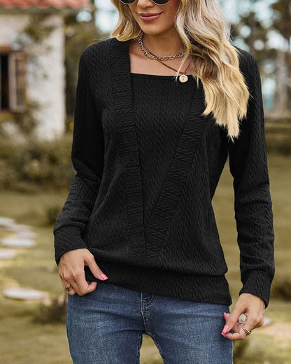 Emma Women's Long Sleeve Blouse for Fall and Spring - Elegant & Versatile Seasonal Top