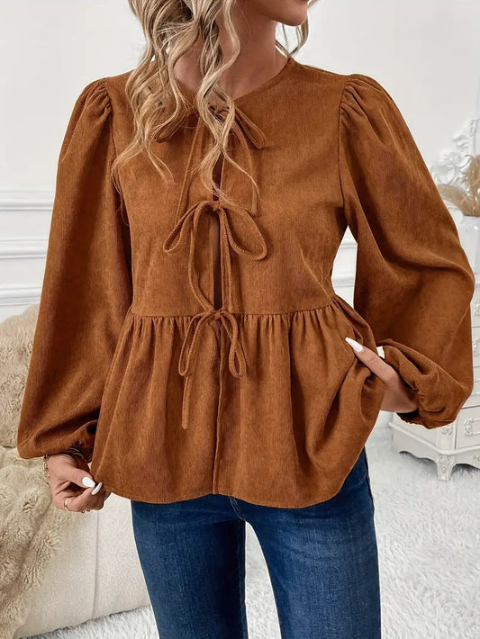 Chic Isabelle Puff Sleeve Spring Blouse for Women for Effortless Style