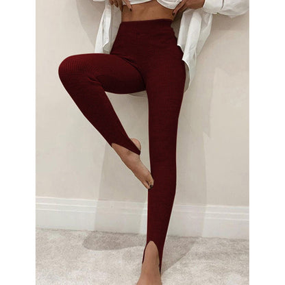 Mia Women's Mid-Waist Ribbed Leggings for Stylish Comfort