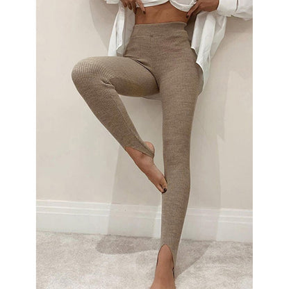 Mia Women's Mid-Waist Ribbed Leggings for Stylish Comfort