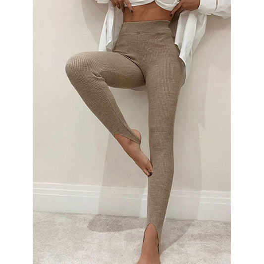 Mia Women's Mid-Waist Ribbed Leggings for Stylish Comfort