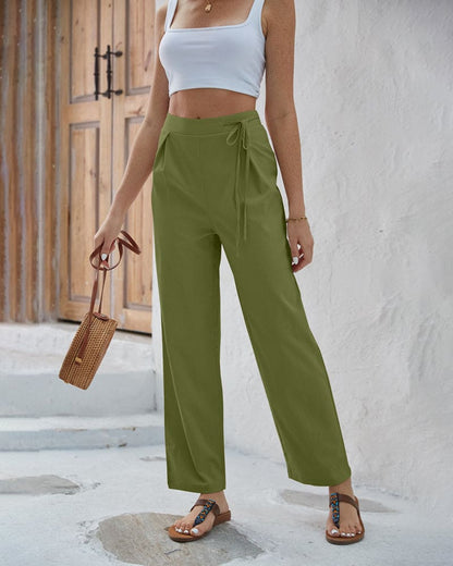 Olivia Women's Chic High-Waisted Trousers for Elegant, Versatile Style