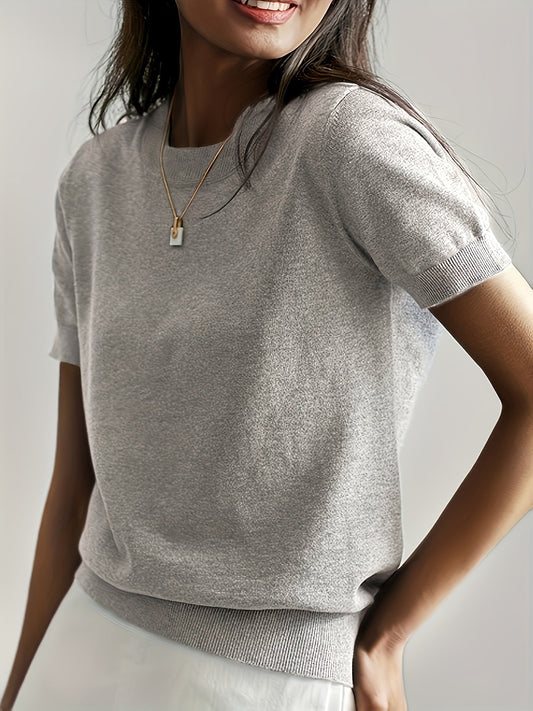 Lily Women's Cozy Short-Sleeve Top for Effortless Style and Comfort