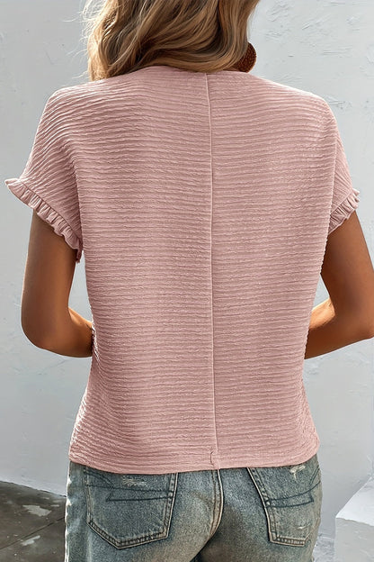 Marissa Women's Short Sleeve Stylish Pink Shirt for Women Casual Chic Wear