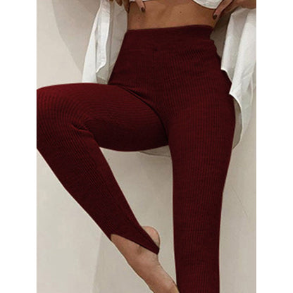 Mia Women's Mid-Waist Ribbed Leggings for Stylish Comfort