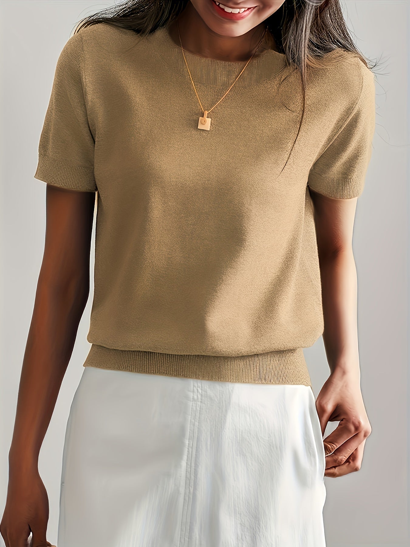 Lily Women's Cozy Short-Sleeve Top for Effortless Style and Comfort