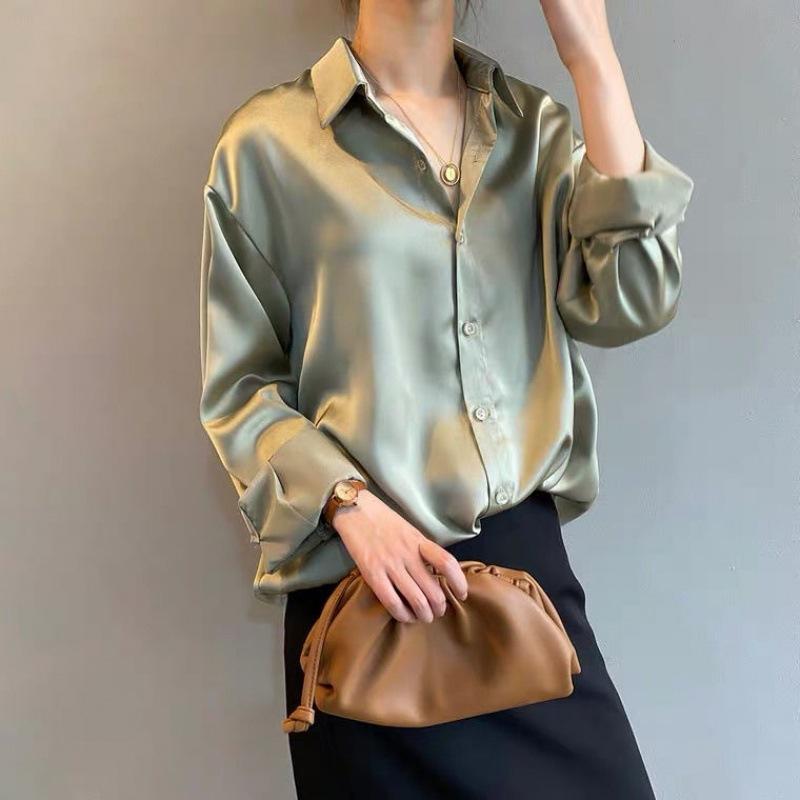 Livia Elegant Silk Classic Blouse for Women Fall Collection