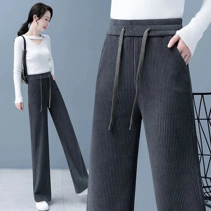 Pamela - Chic Lace-Up Baggy Pants for Women - Perfect for Fall