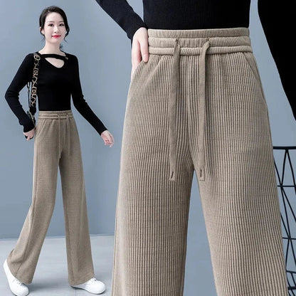 Pamela - Chic Lace-Up Baggy Pants for Women - Perfect for Fall