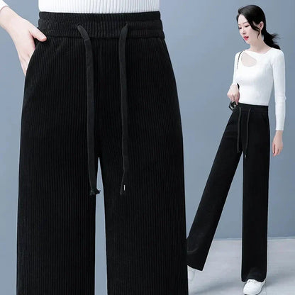 Pamela - Chic Lace-Up Baggy Pants for Women - Perfect for Fall
