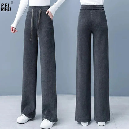Pamela - Chic Lace-Up Baggy Pants for Women - Perfect for Fall