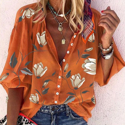 Alana Women's Blouse: Vibrant Prints and Elegant Chic Design